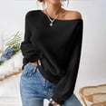 thumbnail image 4 of cfhntfmh Womens Cold Shoulder Sweaters 2024 Fall Fahion Outfits Long Sleeve Soft Knit Pullover Winter Outfits, 4 of 4