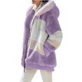 thumbnail image 2 of Innerwin Veste à Manches Longues pour Femmes Manteau d'Hiver Chaud Patchwork avec Poches Extérieur Violet 3TG, 2 of 3