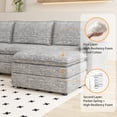 thumbnail image 3 of 108" Modular Chenille Cloud Sectional with Ottoman, Extra-Deep l-Shape Sofa for Living Room & Apartment, 3 of 6