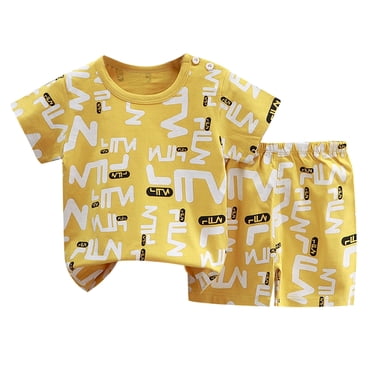 Vêtements pour Grands Garçons Survêtements pour Garçons Ensemble à Manches Courtes et Short en Pur Coton Vêtements d'Été pour Garçons T-Shirt pour Garçon Vêtements pour Bébé Enfant (Blanc, 4-5 Ans)