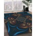 thumbnail image 3 of Ahgly Company Tapis d'Intérieur Lavable en Machine Carré Transitionnel Gris Minuit, 3 Pieds Carré, 3 of 7
