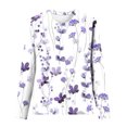 thumbnail image 4 of Pompotops T-Shirts à Col Rond Amples pour Femmes, Décontractés, à Imprimé, Blouse à Manches Longues, Liquidation, 4 of 4