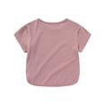 thumbnail image 4 of Cethrio T-Shirts à Manches Courtes pour Filles, Col Ras du Cou T-Shirts d'Été en Coton pour Filles Violet Taille 3-4 T, 4 of 7