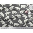 thumbnail image 2 of Soimoi Gray Poly Georgette Fabric Polar Bear Animal Print Fabric by Yard 42 Inch Wide, 2 of 5