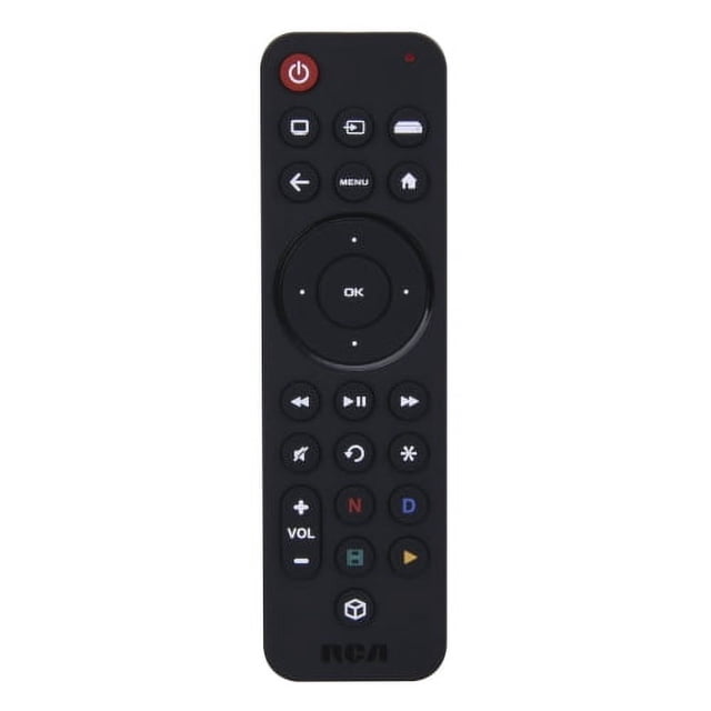 RCA Télécommande Universelle Ultra-Mince Rechargeable Bluetooth pour Diffusion en Continu à 3 Appareils (Modèle : RCTSB3B) en Noir, Conçue pour Téléviseurs, Barres de Son et Appareils de Diffusion. Comprend des Boutons Rétroéclairés, des Raccourcis Dédiés pour Netflix, Disney+, Prime Video et Hulu, Connectivité Bluetooth et Infrarouge, Batterie Rechargeable USB-C, et Compatibilité de Commande Vocale avec Alexa et l'Assistant Google.