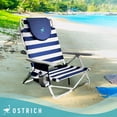 thumbnail image 4 of Ostrich Chaise hors Terre de Plage en Sable 6 Pouces à Poser sur le Dos, Rayée (Lot de 2), 4 of 10