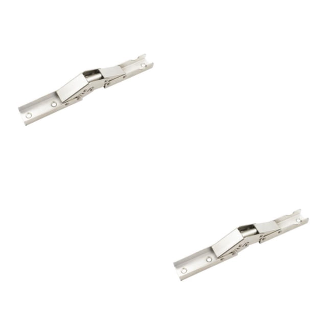 QualitChoice Cold Rolled Steel Hinge Mirror Polished Replacement Modified Punch-free Cabinet Wardrobe Cupboard Hinges Accessories Silver 2PCS