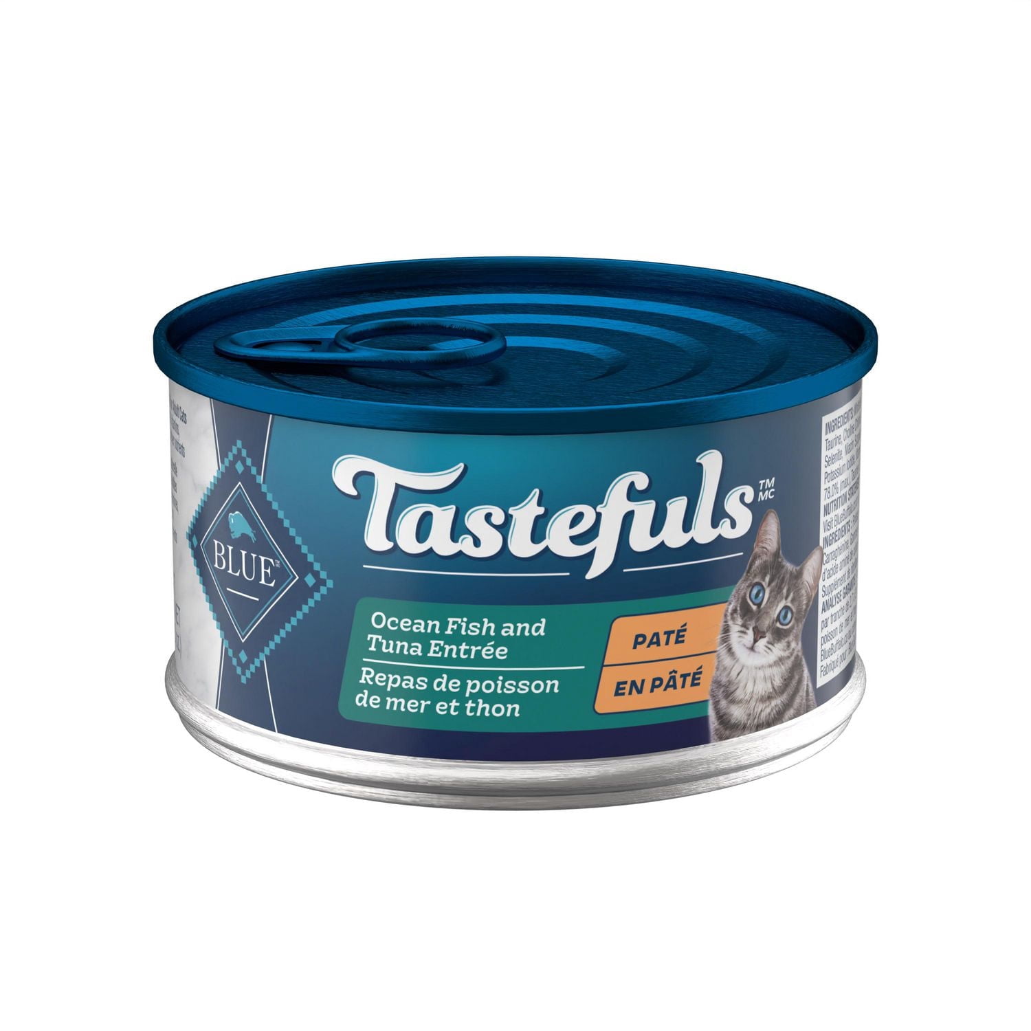 lue Buffalo Tastefuls Natural Wet Cat Food Cans, Paté Style, Ocean Fish and Tuna Entrée