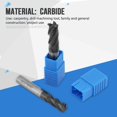 thumbnail image 1 of 4 Flutes End Mill Set, High-Speed Cutting Carbide End Mill, High Toughness For Carpentry Construction Project For Drill Machining Tool, 1 of 8