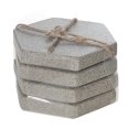 thumbnail image 1 of 4PC Terrazzo Stone Hexagon Coaster 4X4, 1 of 5