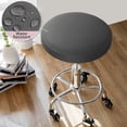thumbnail image 4 of Czzoypi Round Bar Stool Seat CoversStretch Round Bar Stool Covers Washable Bar Stool Seat Covers (Dark Gray), 4 of 6