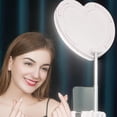 thumbnail image 4 of Led Desk Lamp,LED Ring Light with Phone Stand and Foldable Stretchable Design - Portable Selfie Desk Light with Heart Shaped Lights, 4 of 5