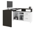 thumbnail image 4 of Bestar Equinox 56W L-Shaped Desk in deep grey & white, 4 of 7