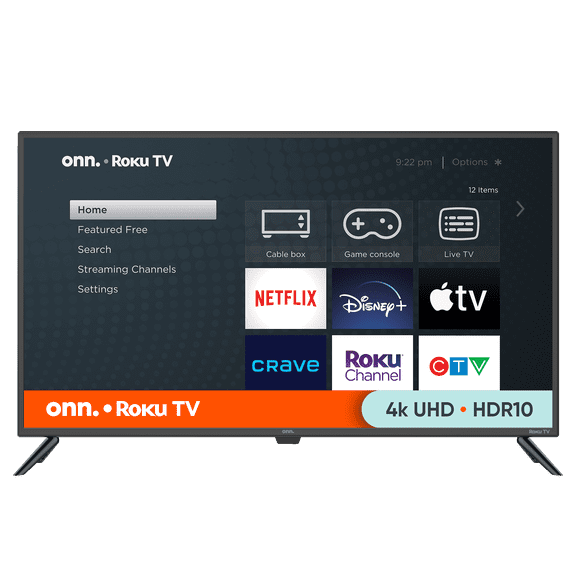 Téléviseur intelligent de 109 cm (43 po) 4K UHD HDR Roku onn. (Modèle 100012584-CA-Noir)