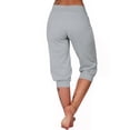 thumbnail image 4 of Timegard Womens Yoga Pants Drawstring High Waist Workout Cropped Pants Athletic Capri Pants with Pockets, 4 of 7
