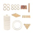 thumbnail image 2 of yuksok 3mm Macrame Cord Natural Macrame Rope Macrame Wall Hanging Kit with Wood Beads, 85 Pieces, 2 of 9