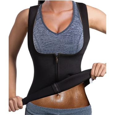 Gaine Taille Femme Corset Mince Perte de Poids Combinaisons de Sauna Gilet de Survêtement en Néoprène Entraînement Gaine Corporelle