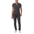thumbnail image 1 of Adar Addition Go-Higher Scrub Set For Women - Notched V-Neck Scrub Top & Skinny Cargo Scrub Pants, 1 of 7