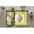 thumbnail image 2 of Vargottam Placemats- Placemat For Dining Table, Set Of 4- Printed & Reversible CottonNapkin-IndoorPlacematsFor Home & Kitchen Dining Table- Asian Block (Yellow), 2 of 5