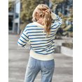 thumbnail image 4 of Chandail Rayé Printemps et Automne 2023 pour Femmes Doux Confortable Chaud Haut Décontracté pour Femmes, 4 of 5