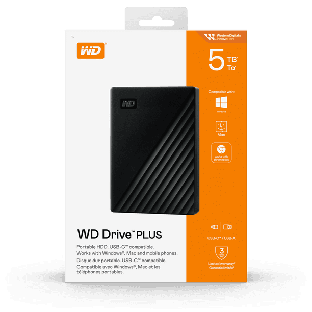 5TB Western Digital Drive™ PLUS Portable Hard Drive - Walmart.ca