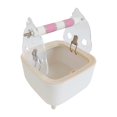 thumbnail image 1 of yingyy Smart Parrot Toilet Stand With Waste Bin And Perch For Interactive Training Versatile At Home To Clean Pink, 1 of 6