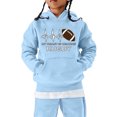 thumbnail image 1 of MIASHUI Chandails à Capuchon pour Filles Enfants Garçons Hauts à Manches Longues Imprimé Rugby Chandail de Sport, Bleu, 3-4 Ans, 1 of 3