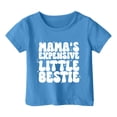 thumbnail image 4 of Girls Softball under Shirts Ruffle Girl Clothes Children's Casual Letter Pattern Print Multicolor Round Neck Short Sleeves, 4 of 4