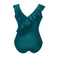 thumbnail image 5 of Bocqde Women Swimsuits Fashion Solid Color Loose Fit Ruffle Monokini Swimwears Ladies One Piece Bathing Suits, 5 of 5