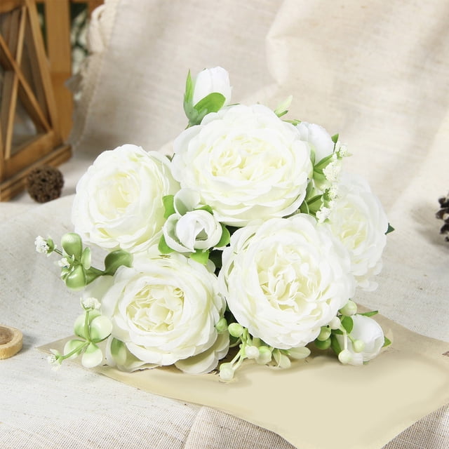 LSLJS Beautiful Artificial Silk Fake Flowers Wedding Valentines Bouquet Bridal Decor, Valentine's Day Decorations