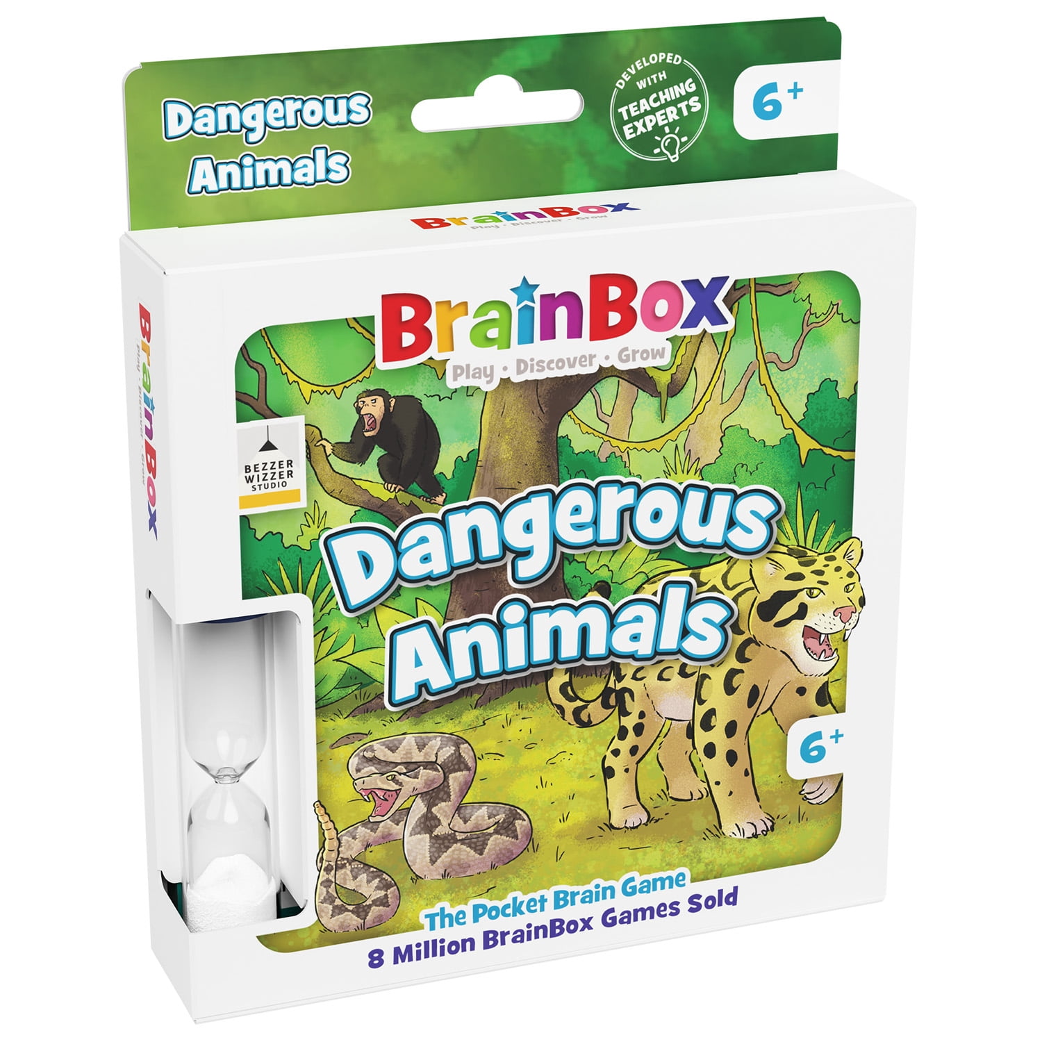 BrainBox Pocket – Dangerous Animals Card Game (EN)