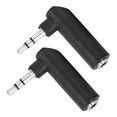 thumbnail image 1 of Audio Adapter, 90 Degrees Practical Male To Female Reliable 3.5mm Adapter Connector  For Stereo Headphone Earphone, 1 of 8