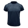 thumbnail image 1 of Penkiiy T-Shirt pour Homme à Manches Courtes, Décontracté, Mode, Col Rond, Chandail, Boutons, Blouse, S Bleu Foncé, 1 of 1