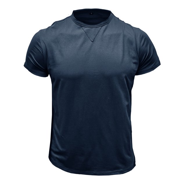 Penkiiy T-Shirt pour Homme à Manches Courtes, Décontracté, Mode, Col Rond, Chandail, Boutons, Blouse, S Bleu Foncé