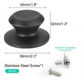 thumbnail image 2 of Unique Bargains Easy Lifting Universal Pot Lid Knob Handle Plastic Knobs Kitchen Cookware Assessories Cover Replacement Black, 2 of 7