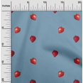 thumbnail image 1 of oneOone Viscose Chiffon Fabric Strawberry Fruit Printed Craft Fabric BTY 42 Inch Wide, 1 of 1