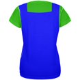 thumbnail image 2 of T-shirt pour Femmes à Imprimé Intégral de Costume de Plombier Italien Vert d'Halloween, 2 of 2