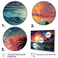 thumbnail image 3 of Designart Large Palms & Palm Trees framed wall Art, Colorful Bold Palm Trees horizon I , Palms & Palm Trees framed wall art decor, Multi-Color Traditional black framed wall art, black frame, 3 of 5