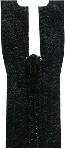 COSTUMAKERS fermeture éclair séparable légère à un curseur 35 cm (13.8 in) (14), #2.5 spirale en nylon, noir