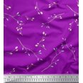 thumbnail image 1 of Soimoi Georgette Viscose Fabric Leaves & Buds Flower Printed Craft Fabric by The Yard 42 Inch Wide, 1 of 3