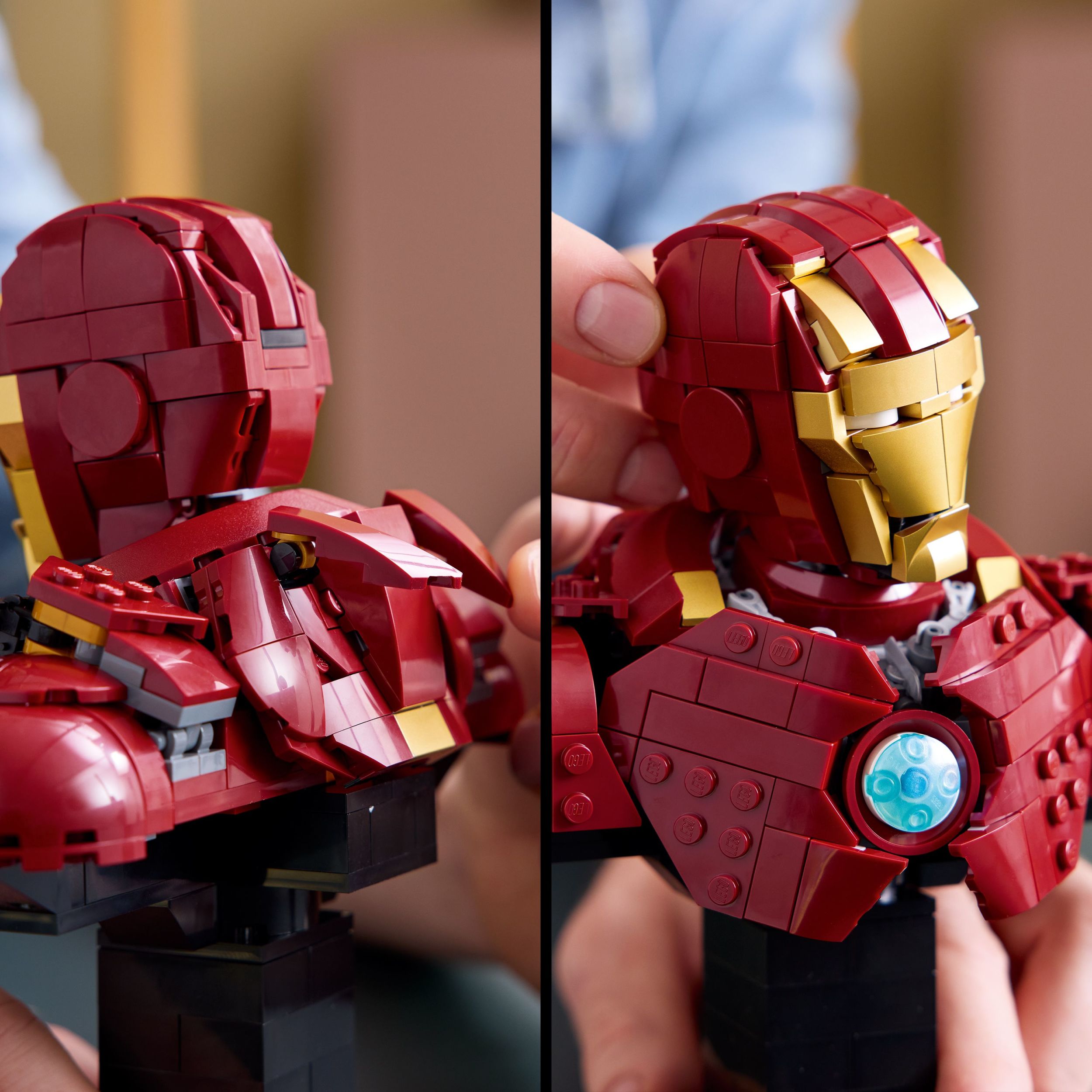 LEGO Marvel Le Buste d’Iron Man MK 4, Modèle à Construire pour Adultes avec Figurine 76327