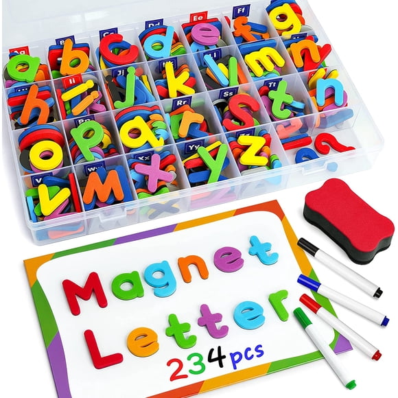 Coogam Magnetic Letters 234 Pcs Foam Alphabet ABC Fridge Magnet