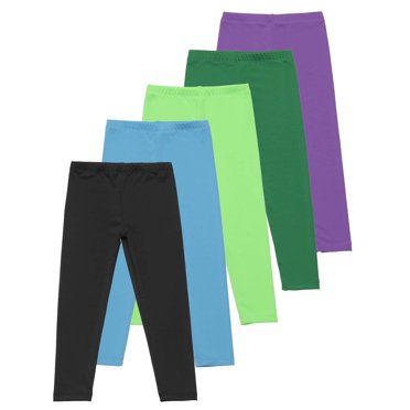 QIPOPIQ girls Leggings 5 Pack Clearance