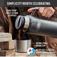 thumbnail image 3 of THERMOS ICON SERIES, Stainless Steel Beverage Bottle, Matte Stainless Steel, 40 oz, 3 of 7