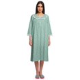 thumbnail image 1 of Moomaya Chemise de Nuit en Coton pour Femmes Imprimée à Col Rond avec Patte de Boutonnage, 1 of 6
