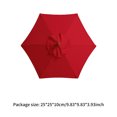 thumbnail image 3 of ziyahi Umbrella Canopy Polyester Without Stand Solid Color Replacement Rainproof Waterproof Cloth for Courtyard Garden Patio Yard Red, 3 of 7