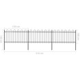 thumbnail image 4 of vidaXL Garden Fence with Hoop Top Steel 5.1x1 m Black, 4 of 4