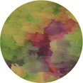 thumbnail image 1 of Ahgly Company Tapis de Zone Rond Lavable en Machine Intérieur Transitionnel Brun Doré Foncé, 7 Pieds Rond, 1 of 7