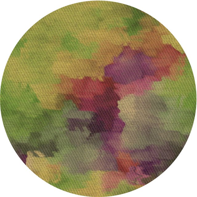 Ahgly Company Machine Washable Indoor Round Transitional Dark Golden Rod Brown Area Rugs, 4' Round