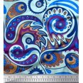 thumbnail image 1 of Soimoi Polyester Crepe Fabric Artistic Paisley Decor Fabric Printed Yard 52 Inch Wide, 1 of 3